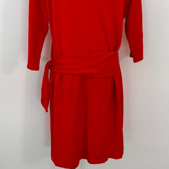 Tommy Bahama Side-Tie Pullover Shift Mini Dress V-Neck Orange Red XL - Picture 9 of 11